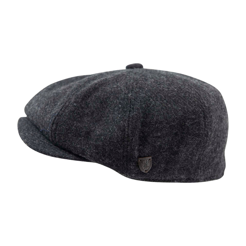Carlyle Heath Plain Wool Mix Newsboy Cap
