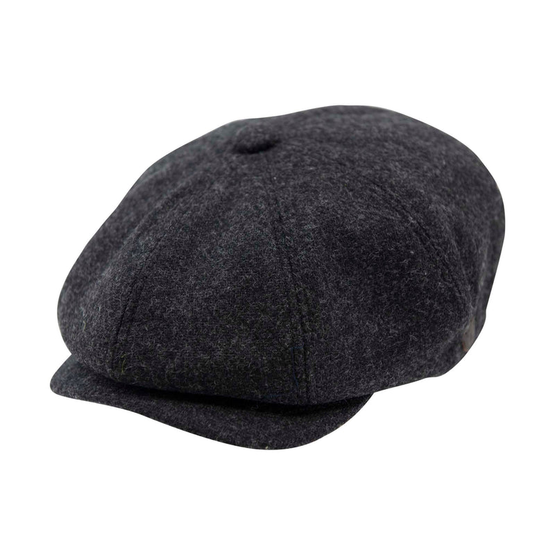 Carlyle Heath Plain Wool Mix Newsboy Cap
