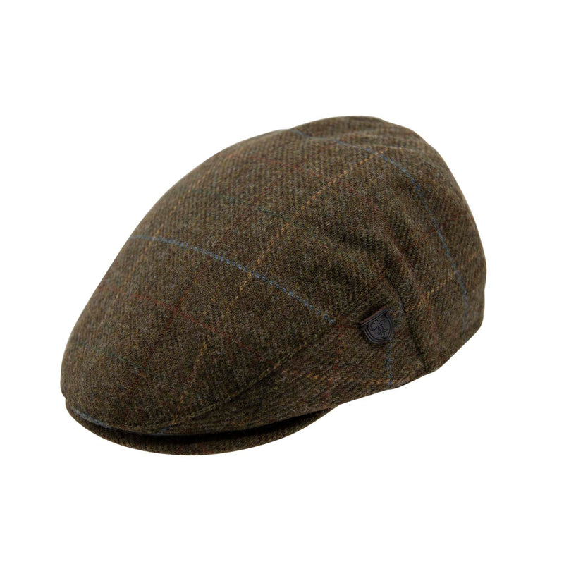Carlyle Heath Wool Box Check Flat Cap