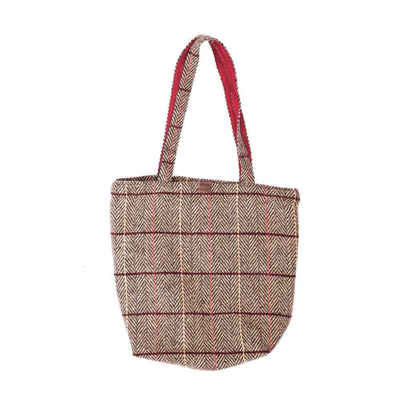 Check Tweed Shopper Bag