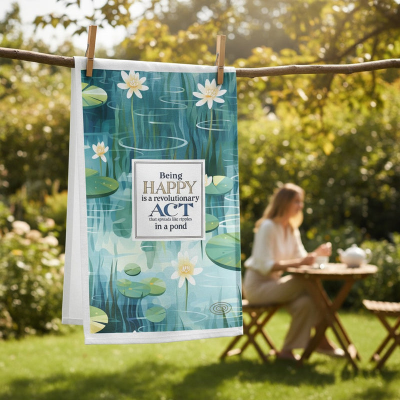 Being Happy is a revolutionary act that spreads like ripples in a pond
