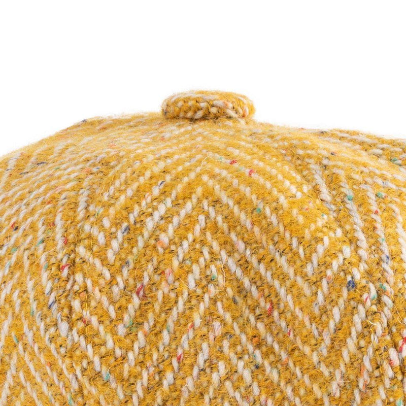 Donegal Yellow Herringbone Baker Boy Cap