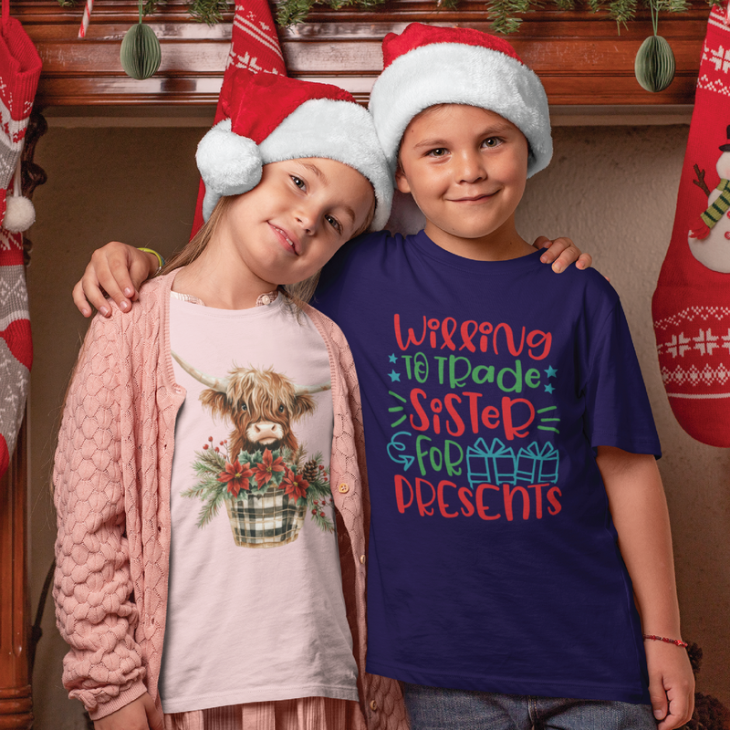 Highland Cow and Willing To Trade my Sister T-Shirt and Sweatshirt