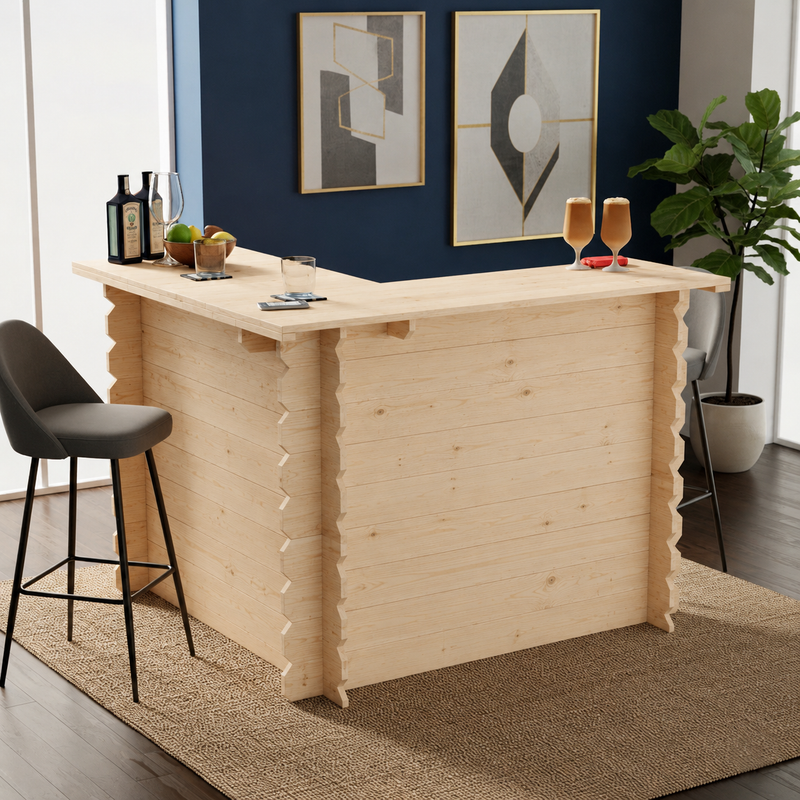 Wooden Interlock Corner Bar