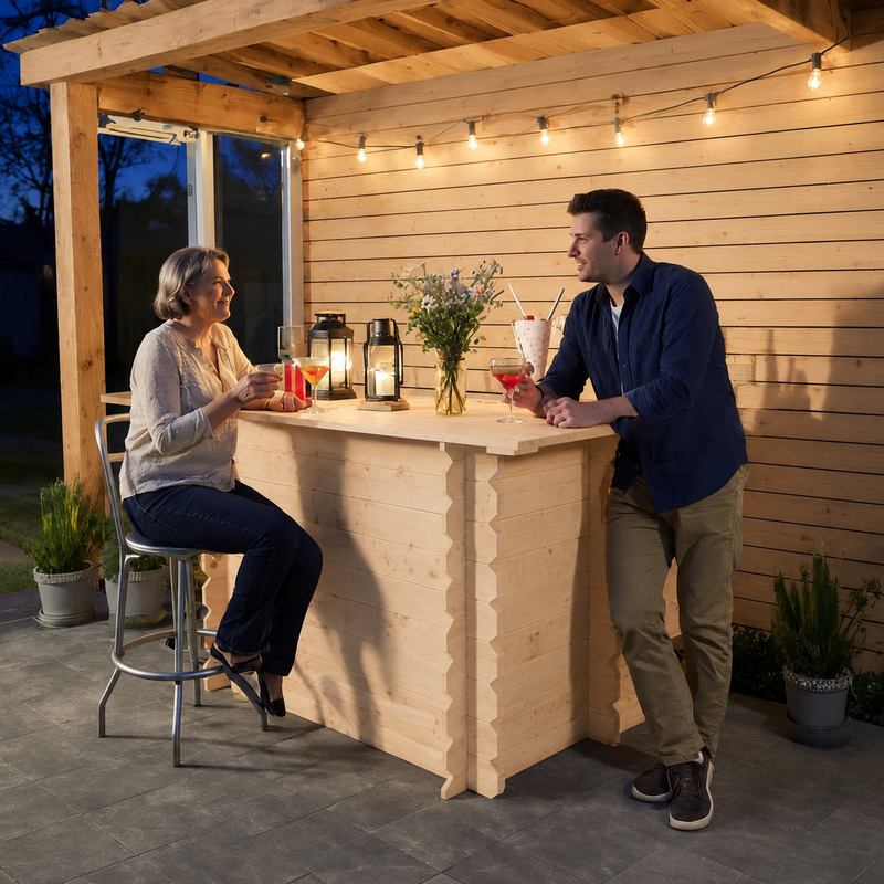 Wooden Interlock Corner Bar