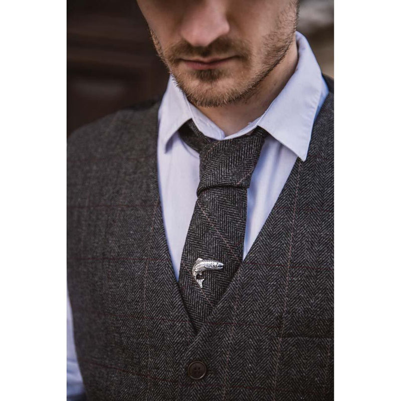 Box Check Tweed Tie