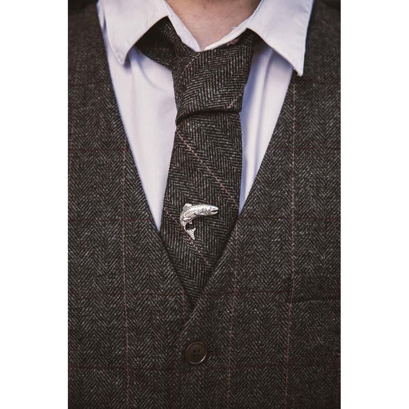 Box Check Tweed Tie