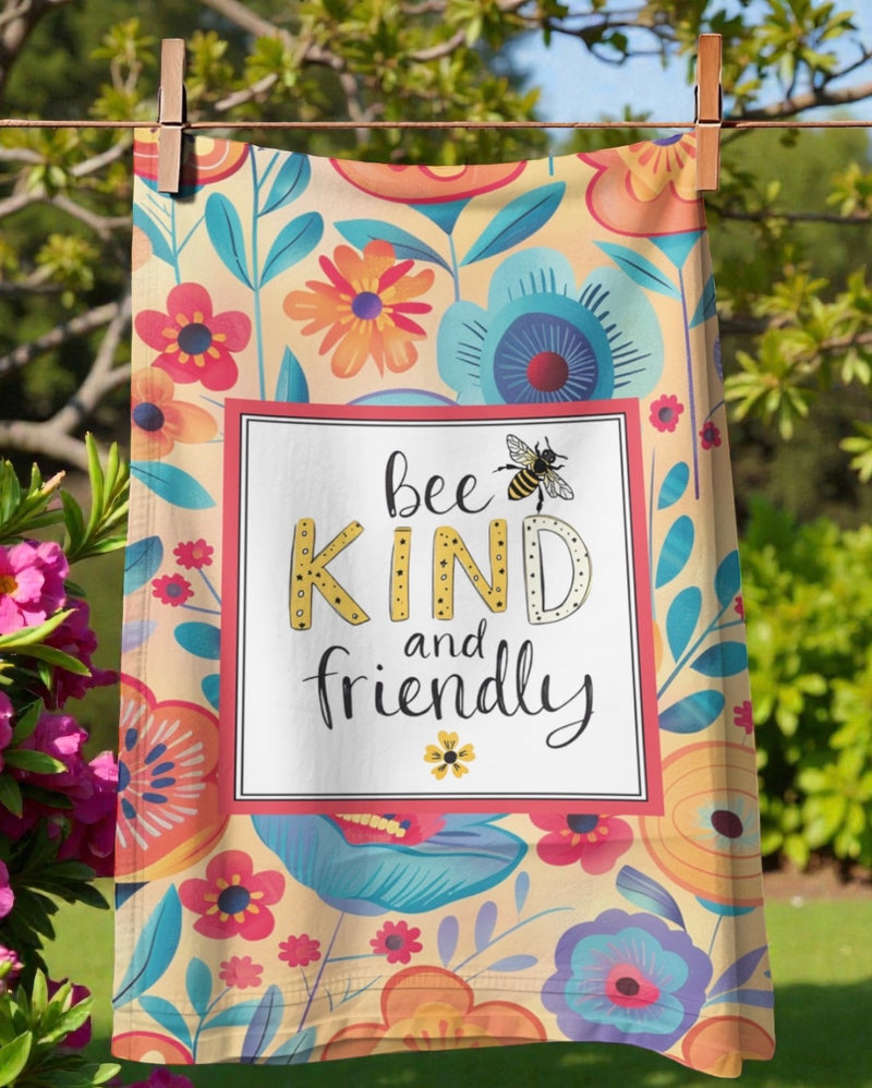Bee Kind and Friendly Tea Towel