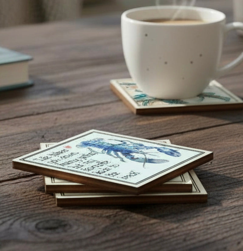 Set of 4 Life Takes You Down Many Paths  Wood Coasters