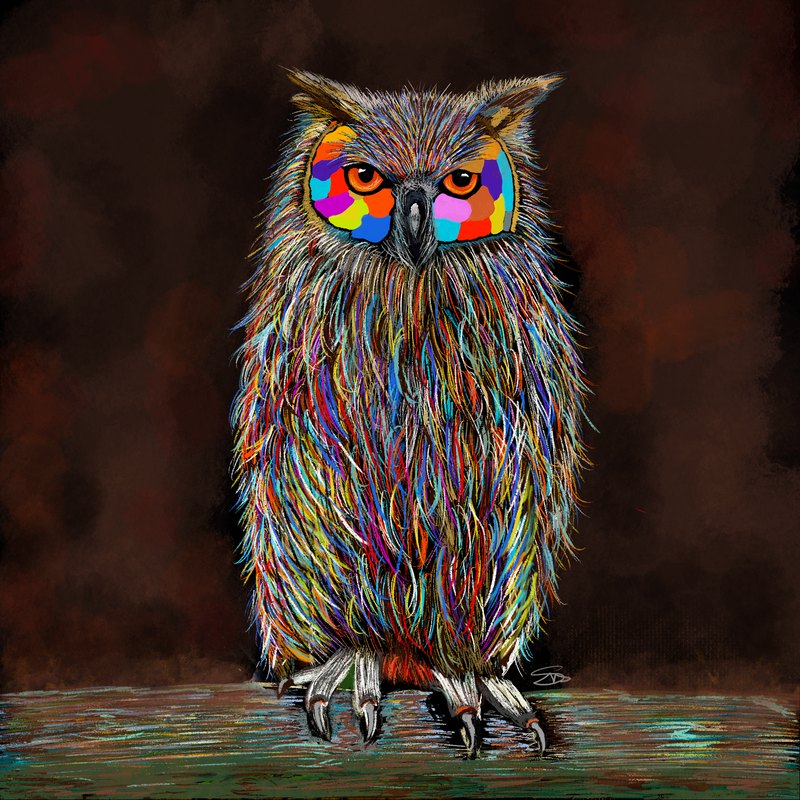 Hooter The Owl Fine Art Print