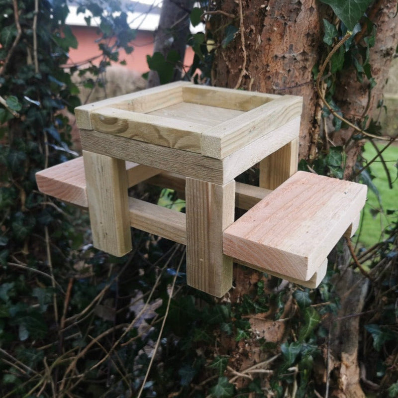 Wildlife and Birdcare Squirrel Picnic Table- Sammy