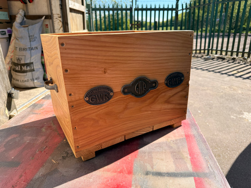Rustic GWR Steam Train Log/Storage Box