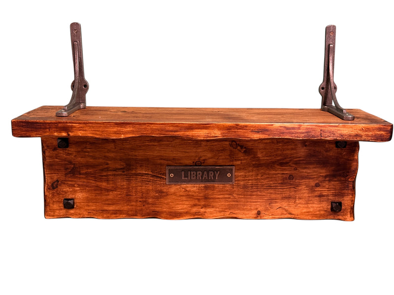 Rustic Library Book Shelf