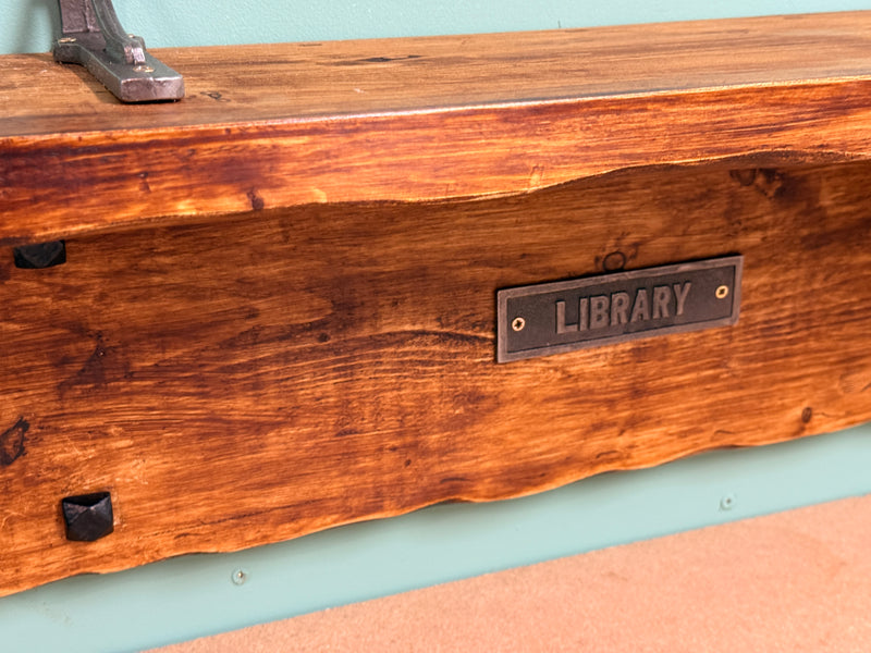 Rustic Library Book Shelf