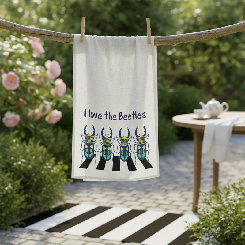 I love The Beetles Tea Towel