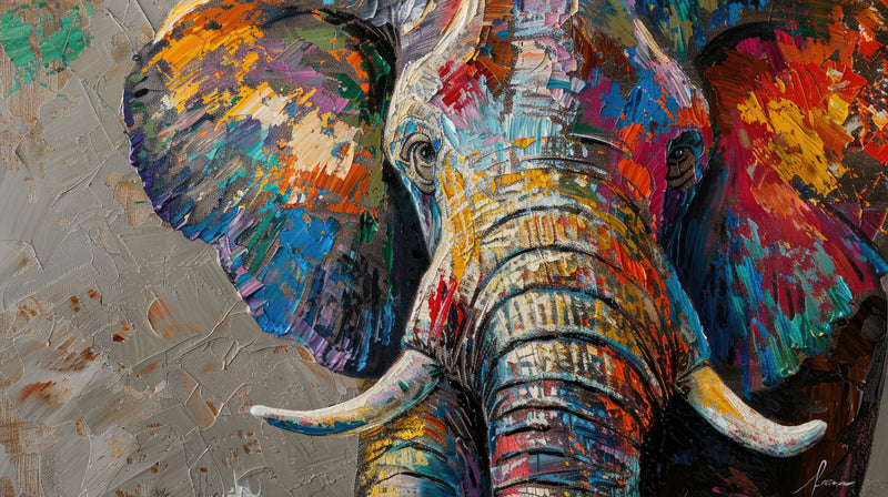 The Elephant In Colour Fine Art Framed Print