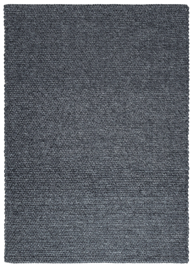 Solid Design Low Pile Eco Charcoal Rug