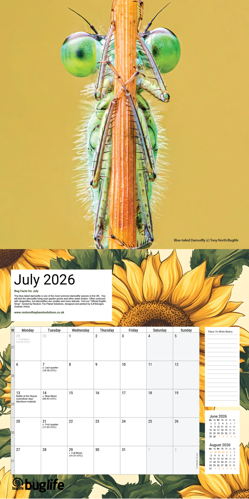 Beautiful Beasts, Bugs, Insects and other fantastic creatures Calendar 2026