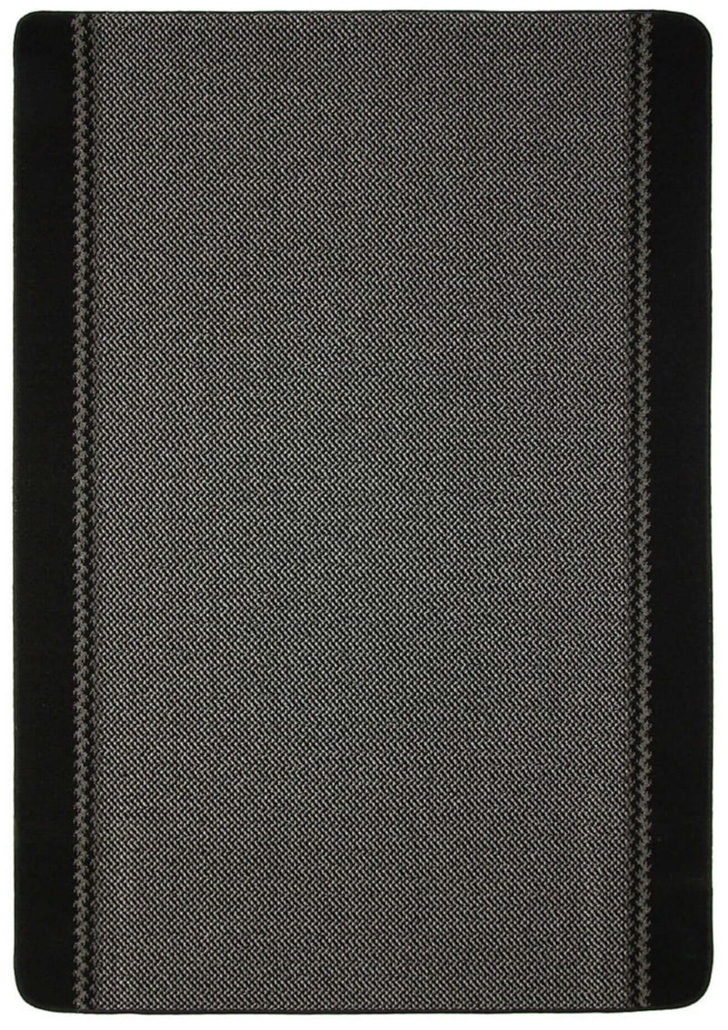 Washable Bordered Black Rug  | 116Bl