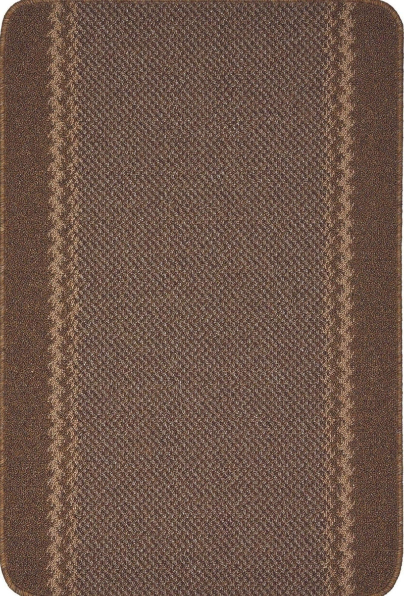 Washable Bordered Brown Rug | 116Br
