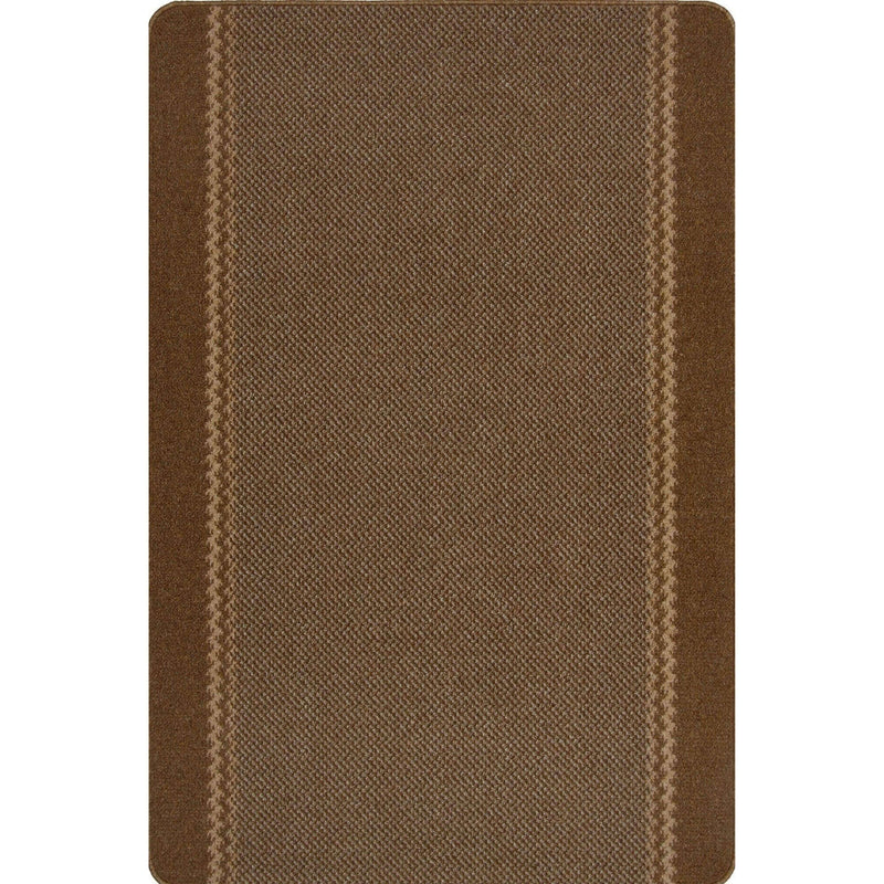 Washable Bordered Brown Rug | 116Br