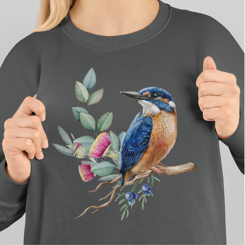 Kingfisher on a Branch Sweatshirt
