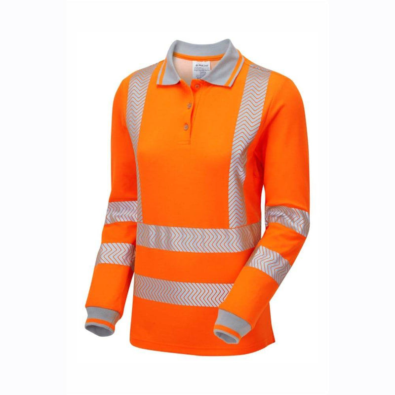 PULSAR LIFE LFE953 / LFE954 Ladies Long Sleeve Sustainable Hi-Vis Polo Shirt