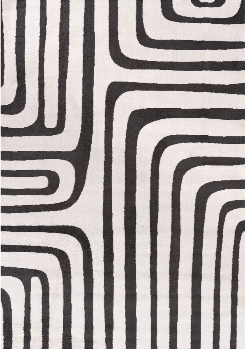 Loft Geometric Dark Grey Rug
