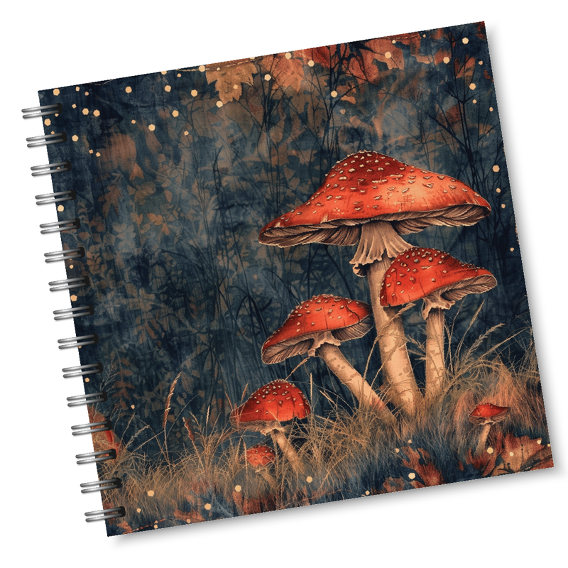 Magical Mushrooms Square Notebook