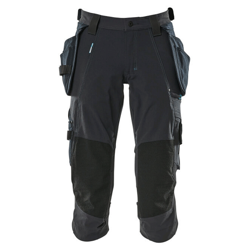 Mascot Advanced 17049 Water-Repellent Knee Pad Holster Pocket Stretch Pirate Trousers Navy Blue