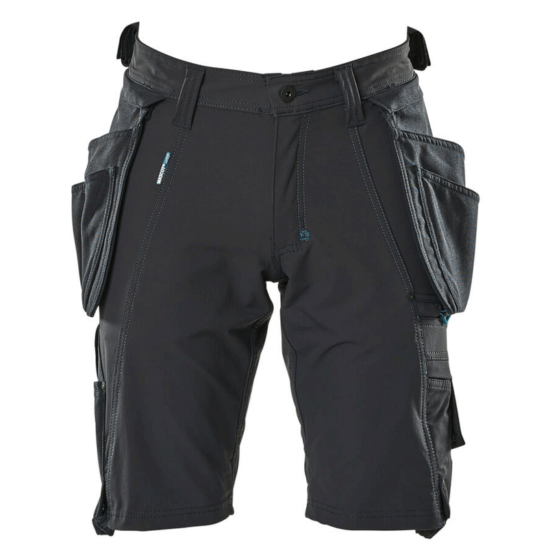 Mascot Advanced 17149 Water-Repellent Stretch Work Shorts Navy Blue