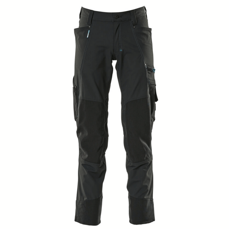 Mascot Advanced 17179 Ultimate Stretch Kneepad Work Trousers Black 31" Waist, 35" Leg