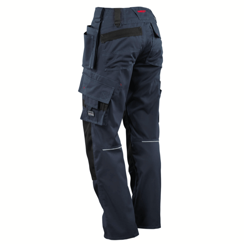 Mascot Lindos 07379 Kneepad Holster Pocket Work Trousers Navy Blue, 40" Waist, 35" Leg