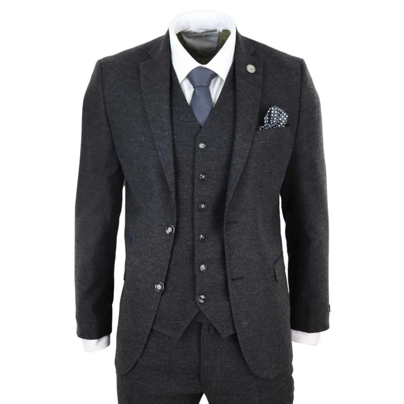 STZ22 - Men's Wool Tweed Suit 3 Piece Authentic 1920s Classic