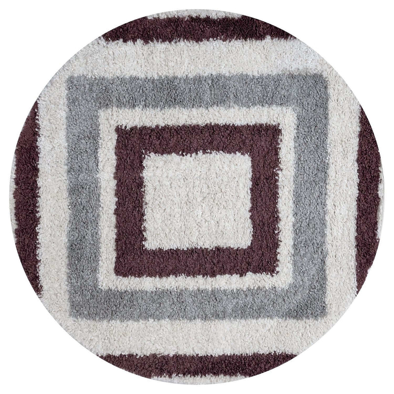 Moodi Shaggy Grey/Purple Contour Rug