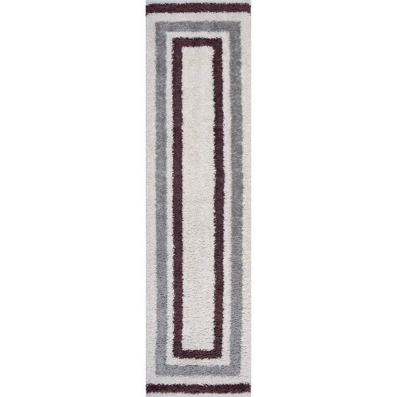 Moodi Shaggy Grey/Purple Contour Rug