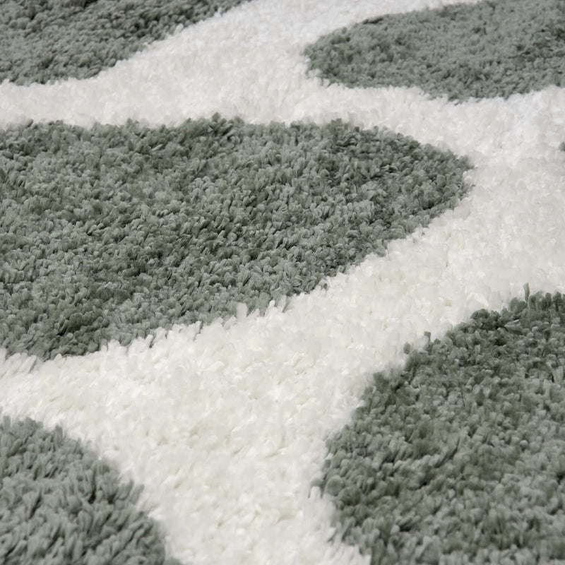 Moodi Shaggy Green Erosan Rug