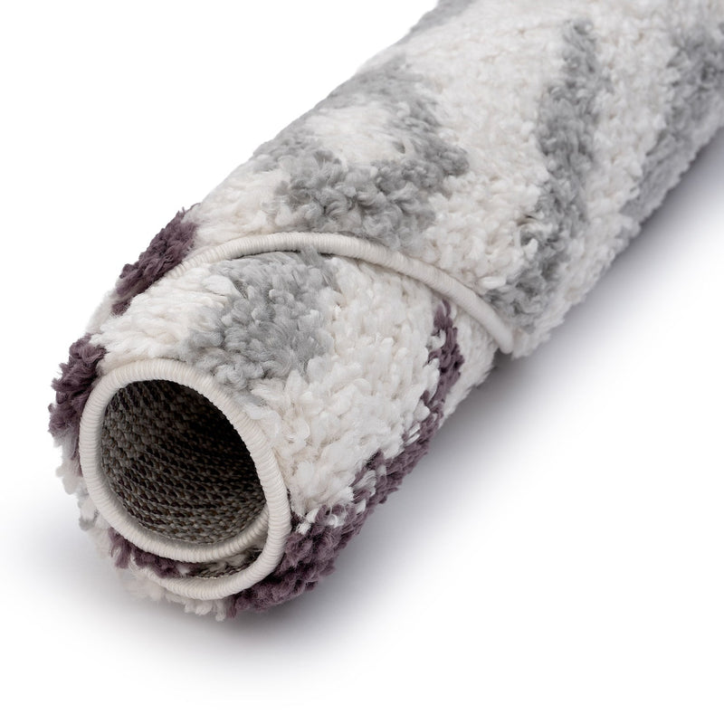 Moodi Shaggy Grey/Purple Mauvine Rug