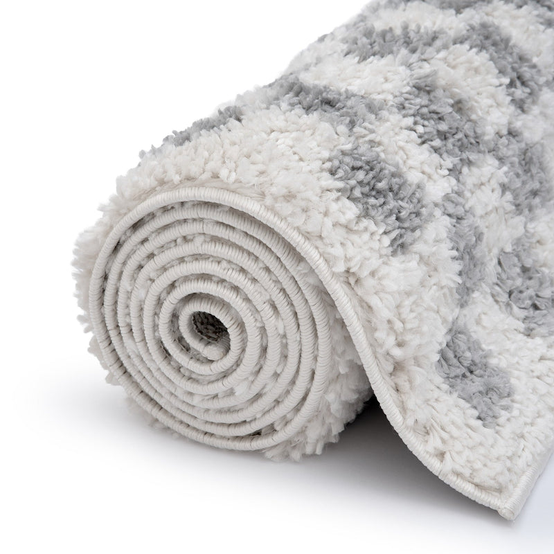 Moodi Shaggy Grey Mulberry Rug