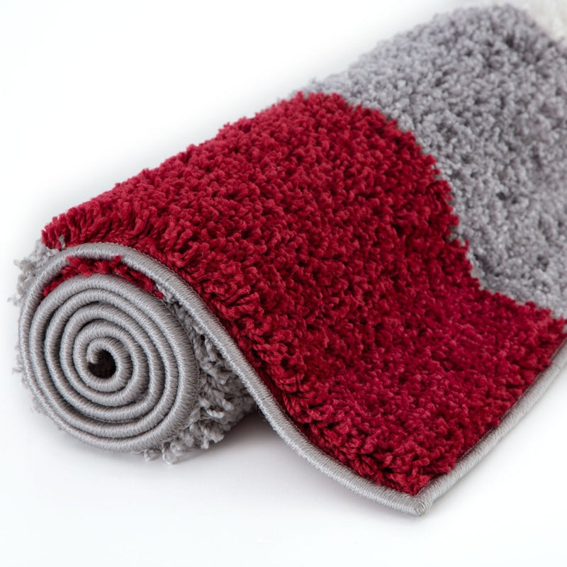 Myshaggy Geometric Red Rug