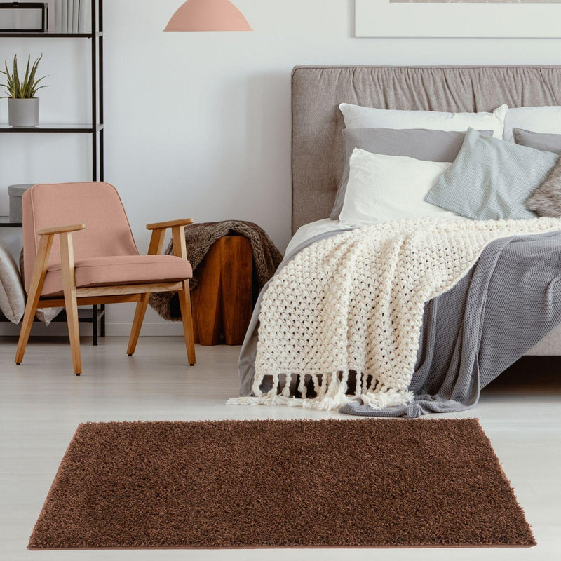 Myshaggy Solid Brown Rug