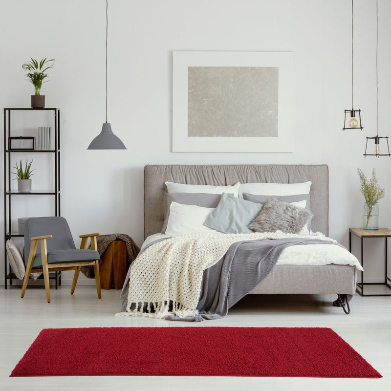Myshaggy Solid Red Rug