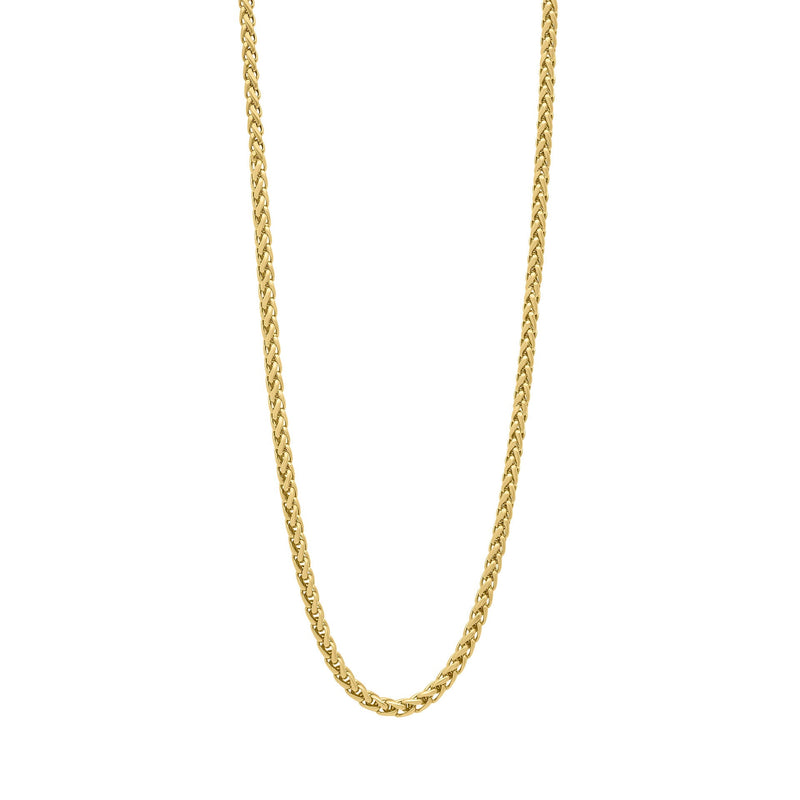 Fred Bennett Smaller Fit Stainless Steel Wheat Chain Necklace