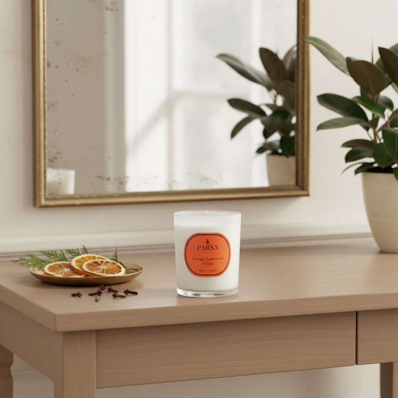 ORANGE, CEDARWOOD & CLOVE CANDLE 180G