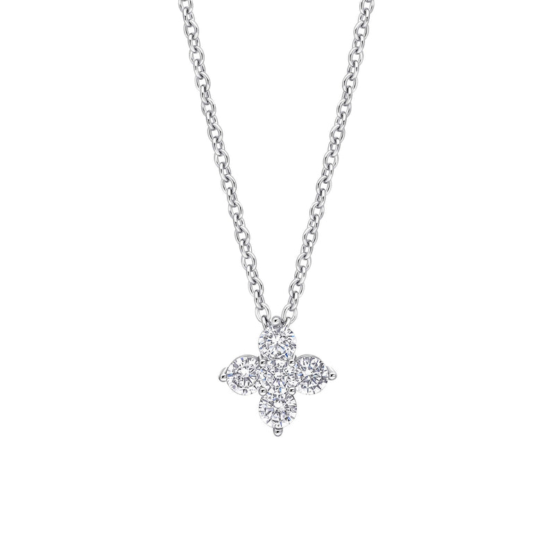 Diamonfire Zirconia Cluster Flower Pendant
