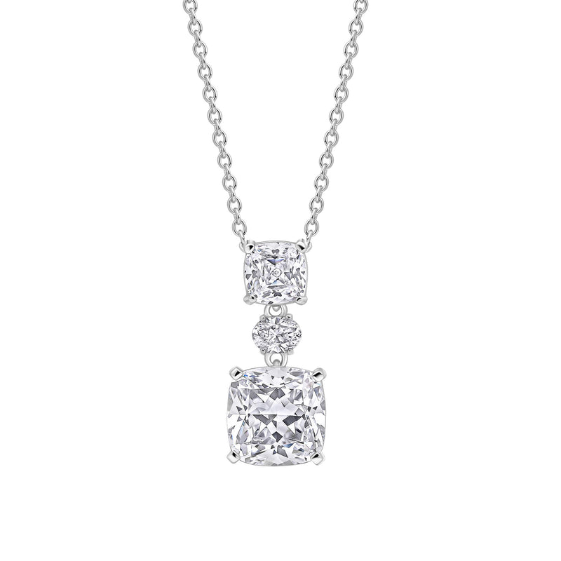 Diamonfire Radiant & Oval Cut Drop Pendant