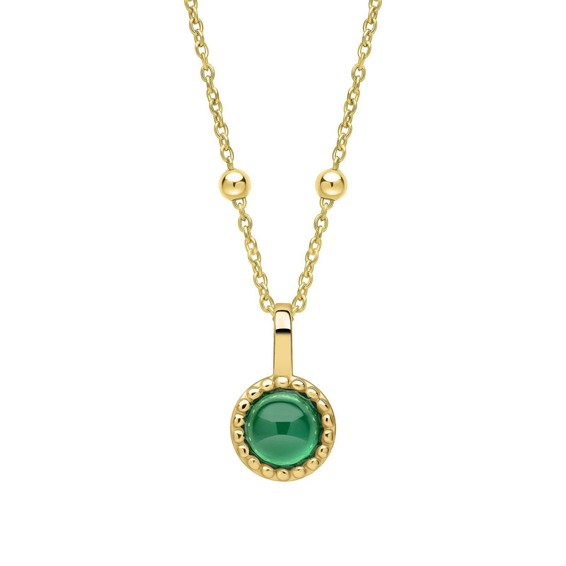 Beginnings Milgrain Semi-Precious Cabochon Birthstone Pendant