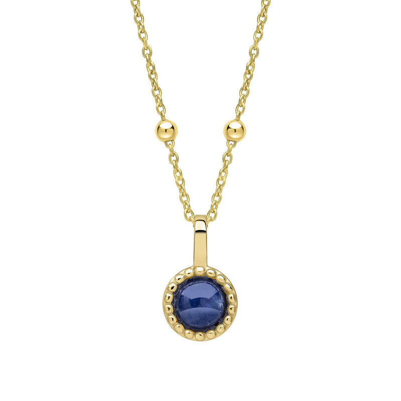Beginnings Milgrain Semi-Precious Cabochon Birthstone Pendant