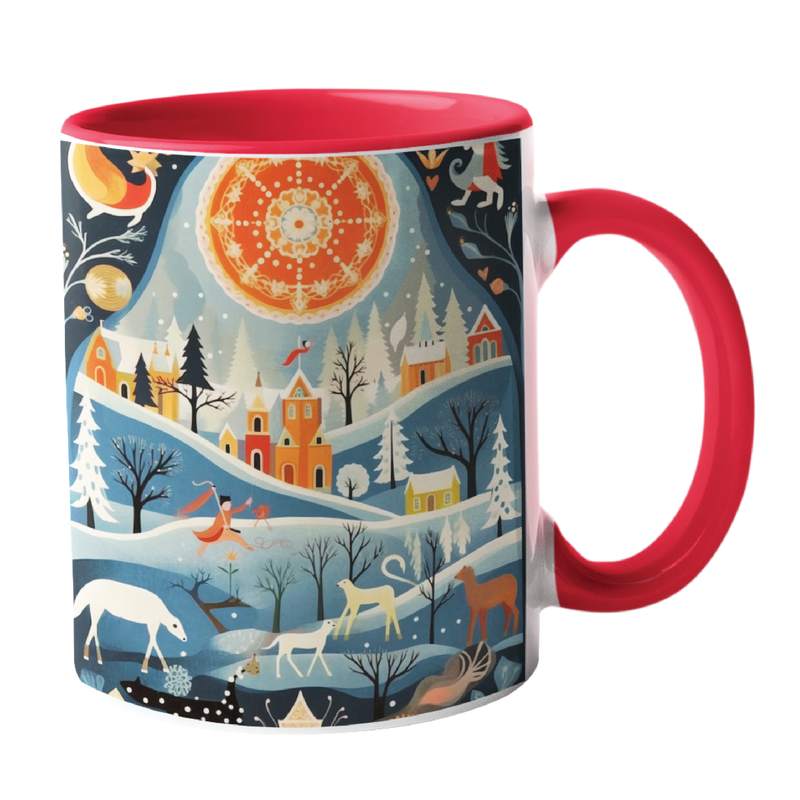 Nordic Christmas Scene Mug