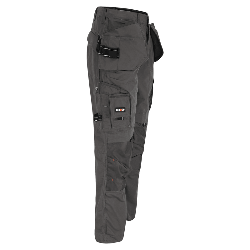 Herock Dagan Short Leg Water-Repellent Holster Pocket Kneepad Trousers Grey 36" Waist, 28" Leg